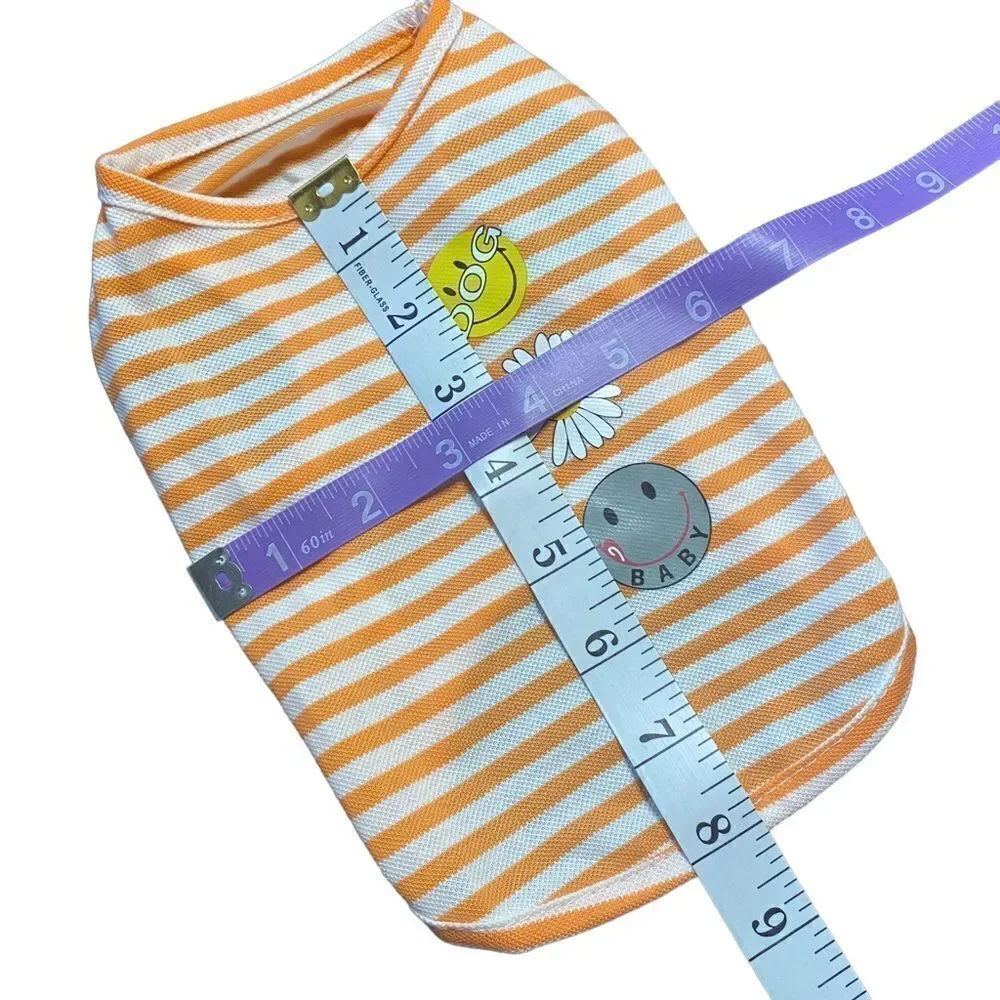Striped Daisy Flower Dog Shirt